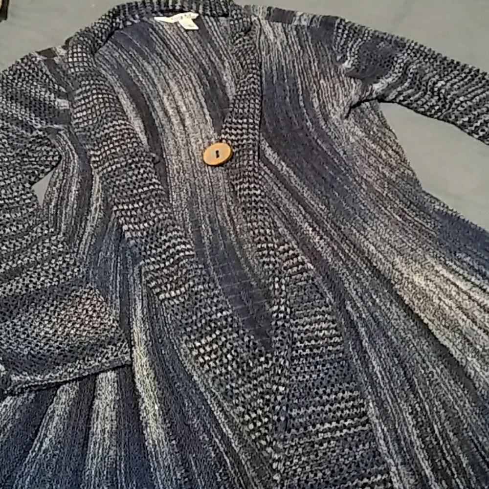 Cardigan throw over